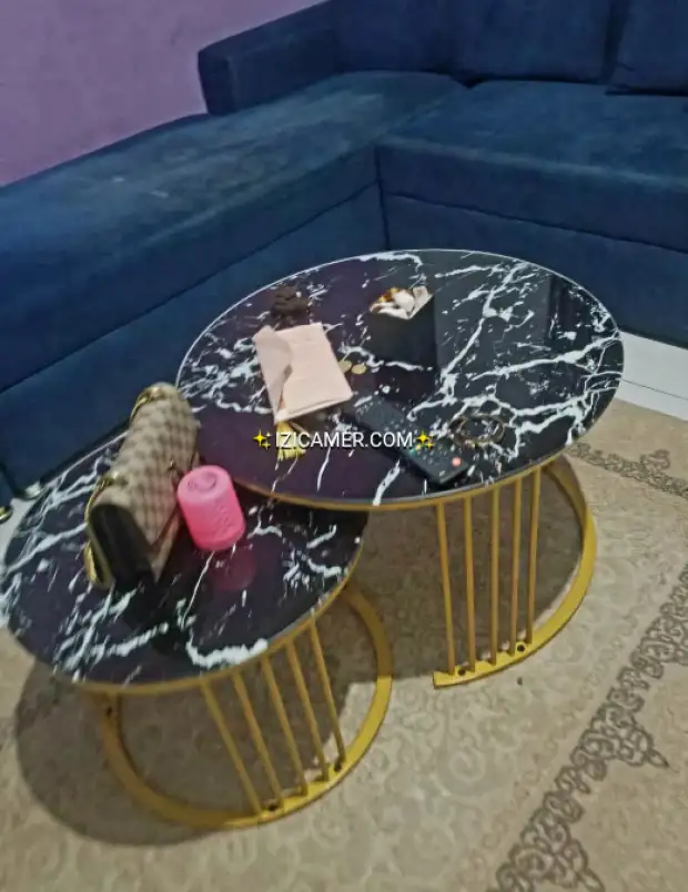 Table double vitrée