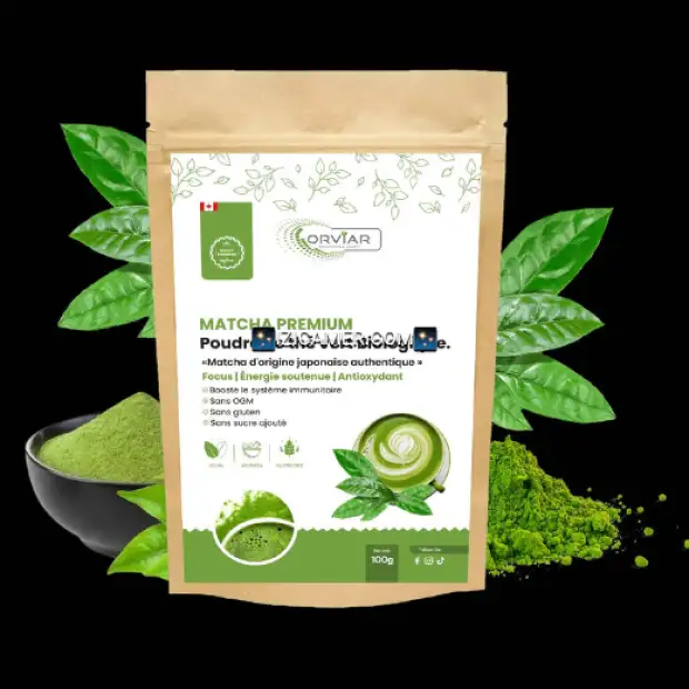 Matcha Premium Orviar – Poudre de Thé Vert 100 % Bio pour Énergie et Bien-être | IZICAMER