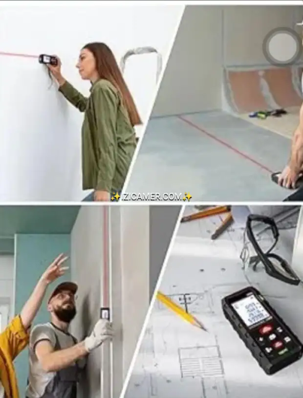 TÉLÉMÈTRE LASER (120m), marque CZDANG pour télé mesurage des longueurs, surfaces et volumes | IZICAMER