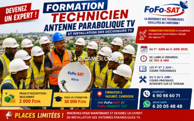 Formation des techniciens d'antenne parabolique TV