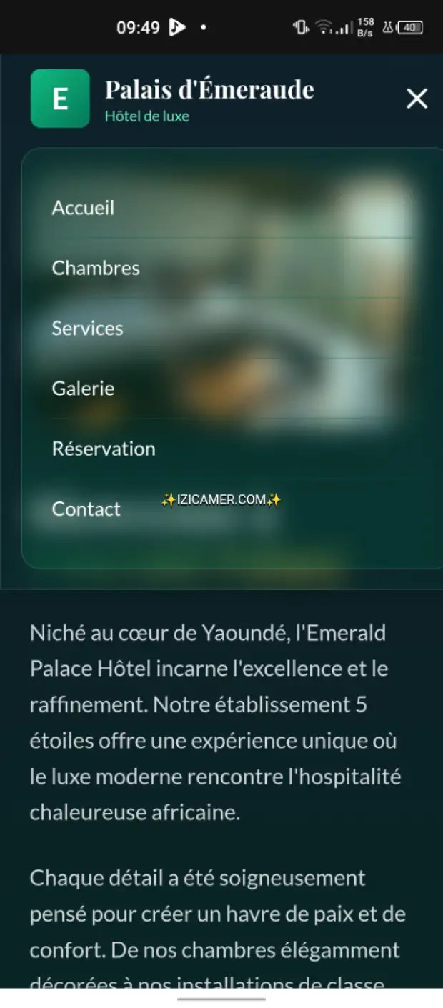 Création de sites web professionnels. Rapide et sur mesure | IZICAMER