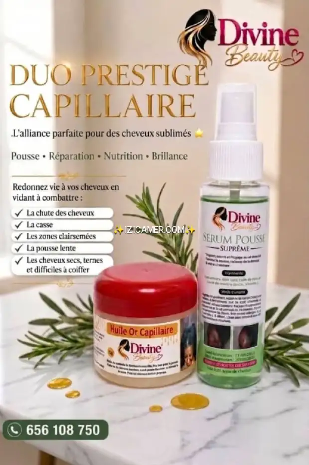 SÉRUM POUSSE SUPRÊME + Huile NOURRISSANTE : Pousse _ Réparation _ Nutrition _ Brillance