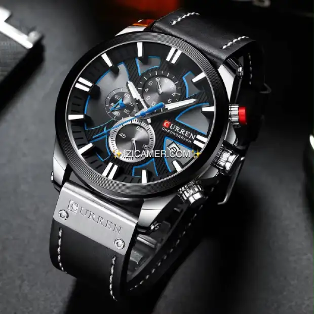 Montre Curren en cuir homme | IZICAMER