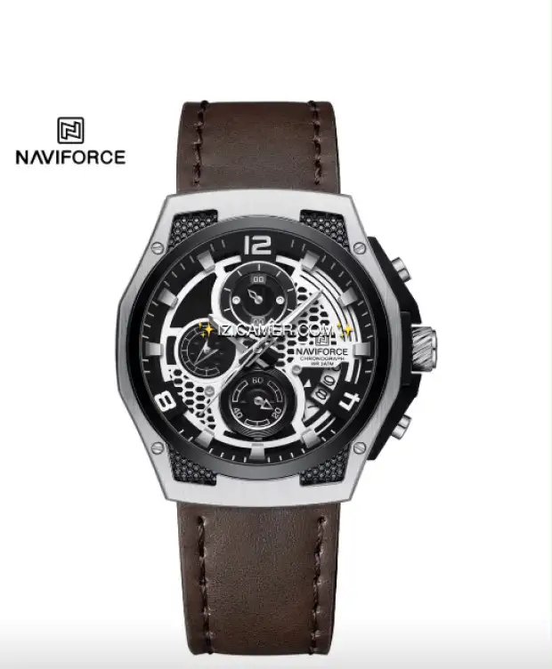 Montre NaviForce en cuir homme | IZICAMER