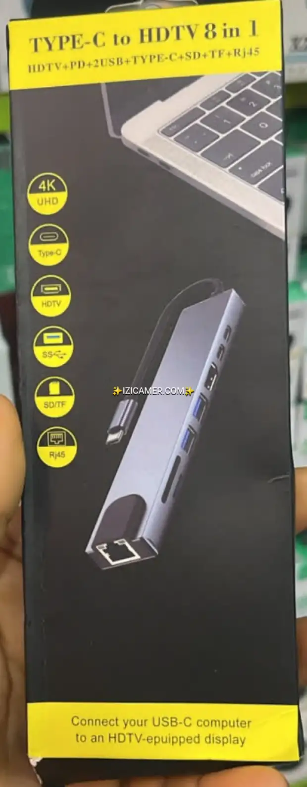 Adaptateur générique USB-C vers TVHD 8 en 1 | IZICAMER