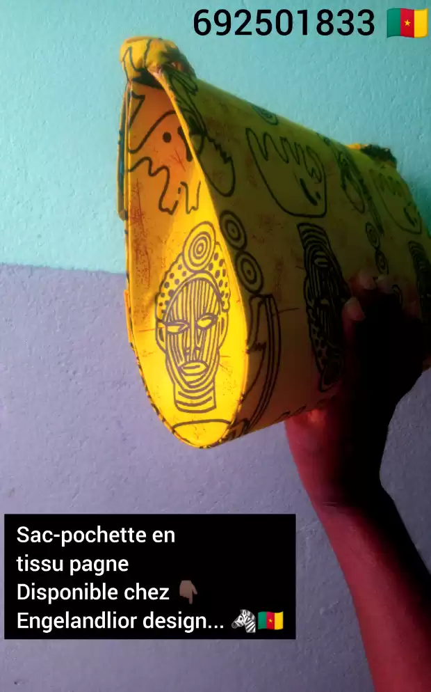 Sac +babouche en tissu pagne | IZICAMER
