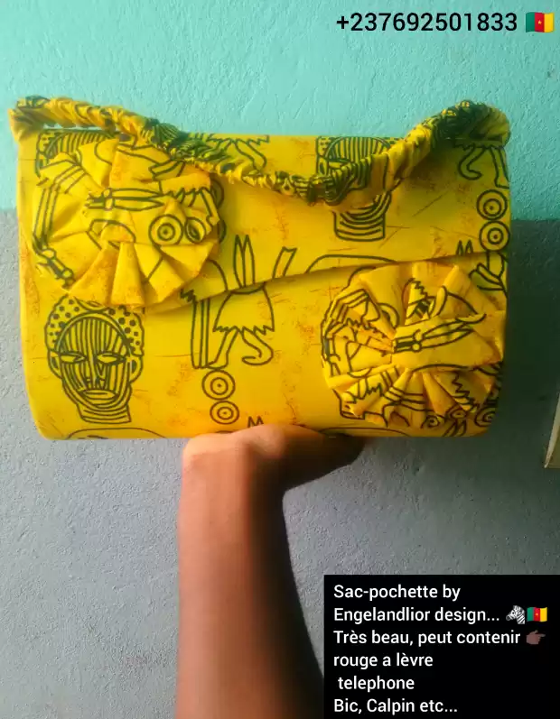 Sac +babouche en tissu pagne | IZICAMER