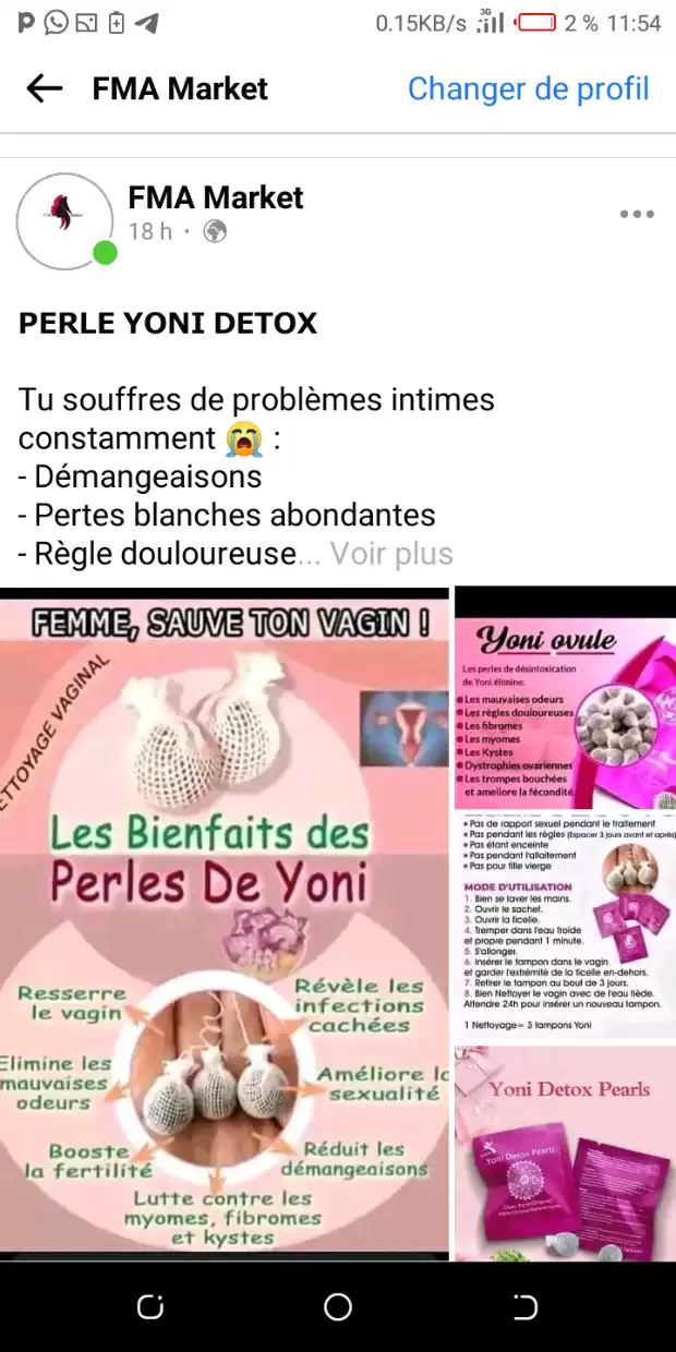 Perle Yoni détox pour l'hygiène et le bien être de la femme