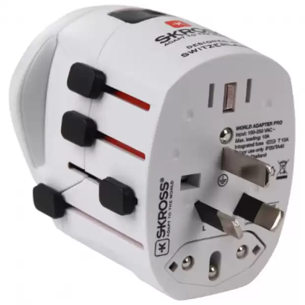 Adaptateur de prise Mondial avec 4sorties prise de secteurs males et 2ports usb | IZICAMER