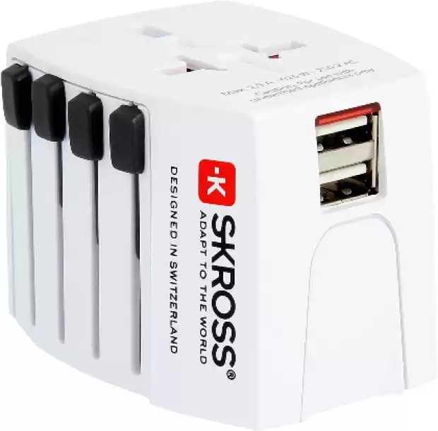 Adaptateur de prise Mondial avec 4sorties prise de secteurs males et 2ports usb | IZICAMER