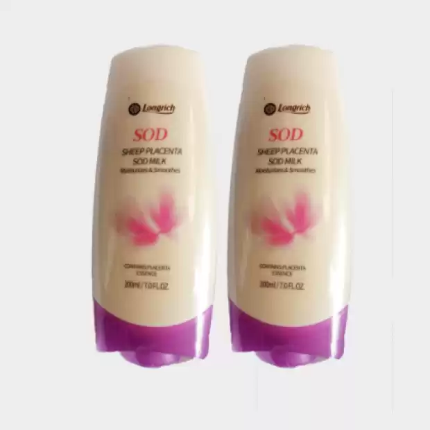 Le lait SOD de LONGRICH est efficace pour tout type de peau. Il nourrit votre peau.
