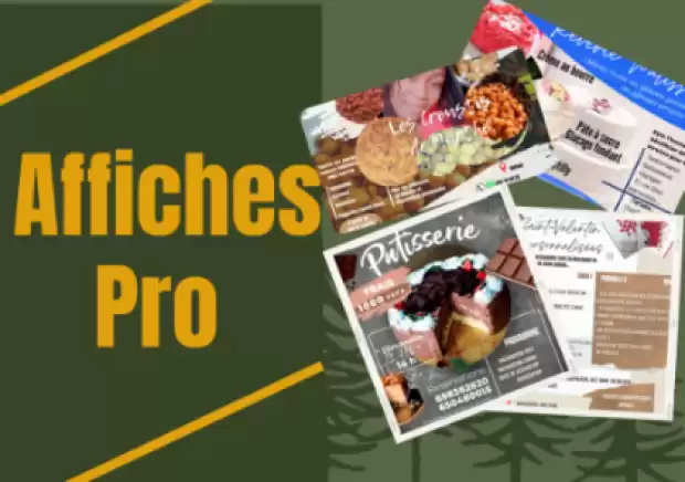 Affiches et flyers attrayants te personnalisés