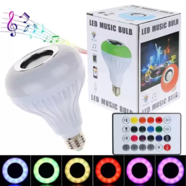ampoule led mp3 multicolore avec bluetooth et télécommande