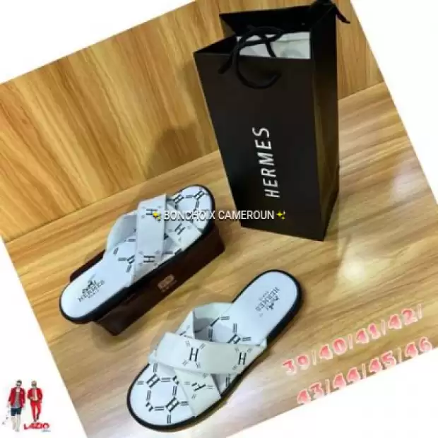 Babouches Hermes en cuir