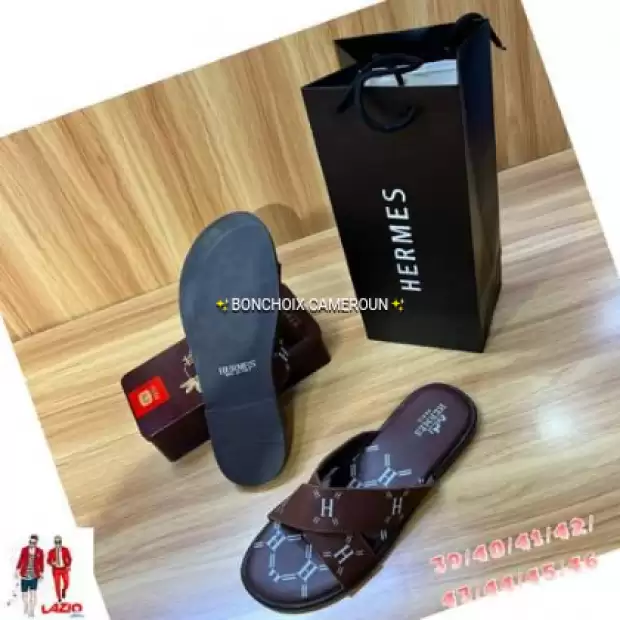 Babouches Hermes en cuir | IZICAMER