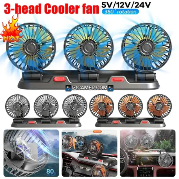 Triple ventilateur de voiture