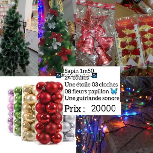 Spécial pack sapin de Noël avec décorations
