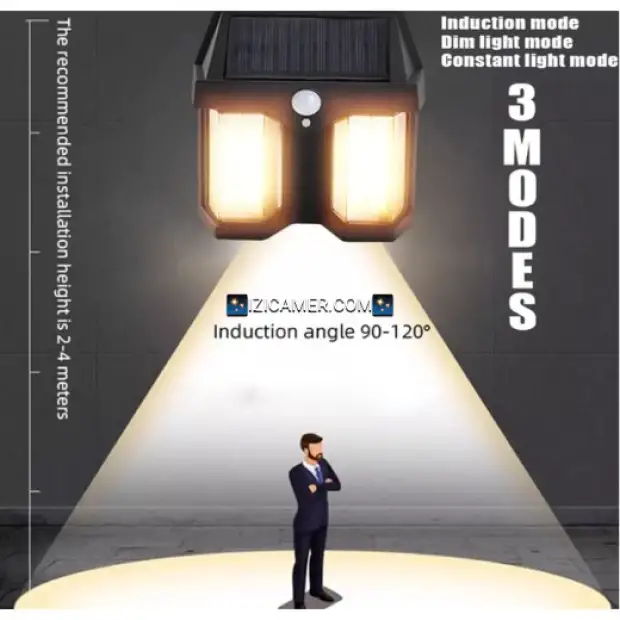 LAMPE EXTERIEUR SOLAIRE A2 AMPOULES CL-228