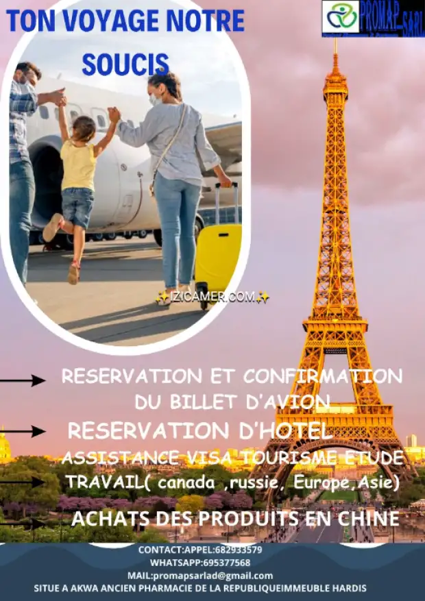 Vente de billets d'avion et assistance visa | IZICAMER
