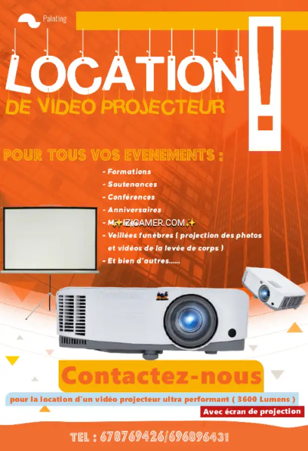 Location de vidéo projecteur