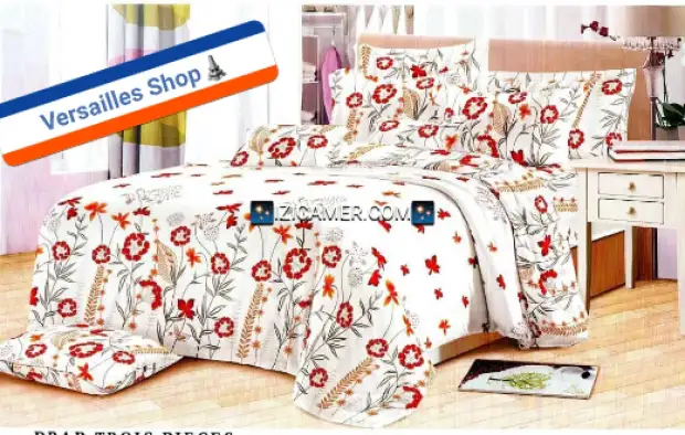 Ensemble draps + oreillers (100% coton) | IZICAMER