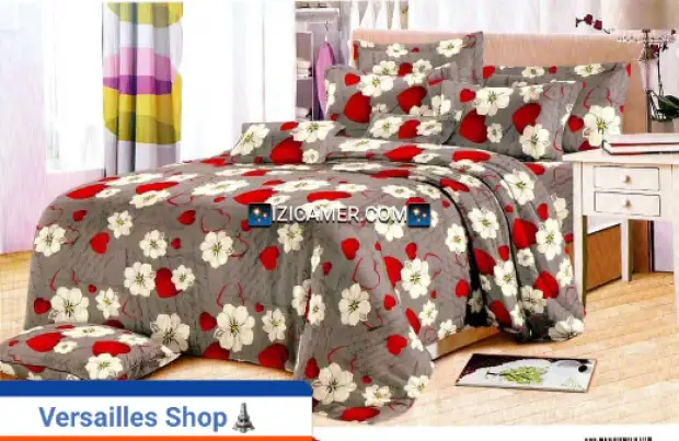 Ensemble draps + oreillers (100% coton) | IZICAMER