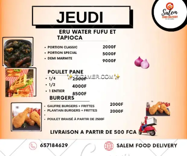 Menus du jour