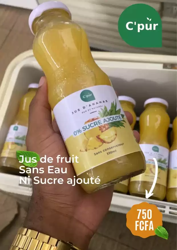 Jus naturel a base de jus de canne.  Zéro sucre ajouté ni eau