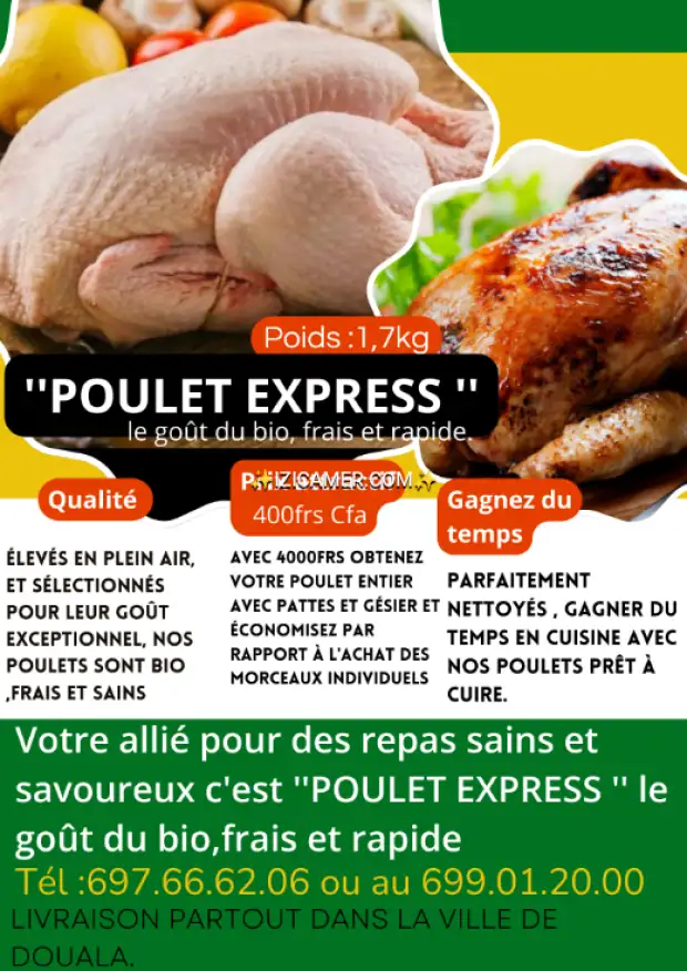 Facilité vous la vie avec du poulet déjà nettoyé.et savourez des repas délicieux en un clin d'o