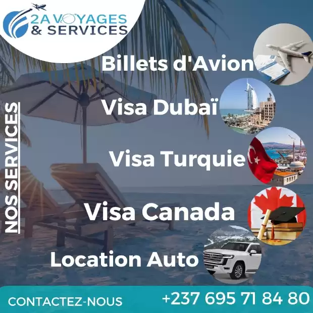 Agence de voyages ( billet d'avion, Location auto, réservation hôtel, visa Dubaï)