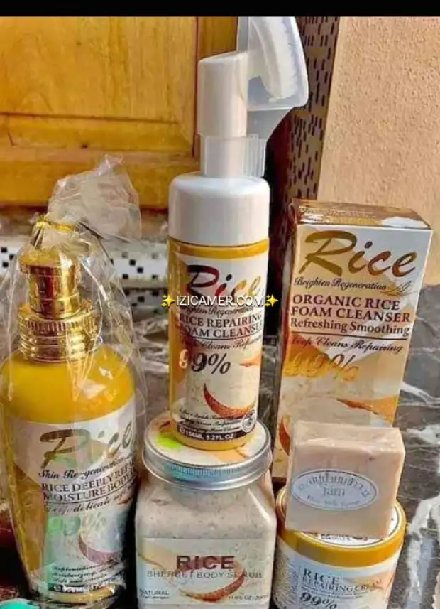 Soins de visage et corporelle à base de riz