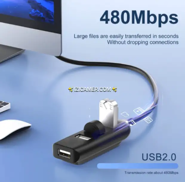 Multiplicateur USB 4 PORTS | IZICAMER