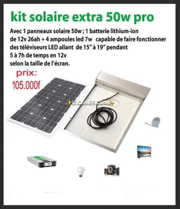 Kit solaire extra 50w pro