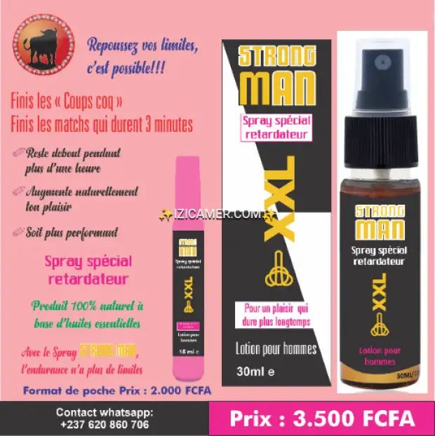 Spray retardateur pour homme 100% naturel
