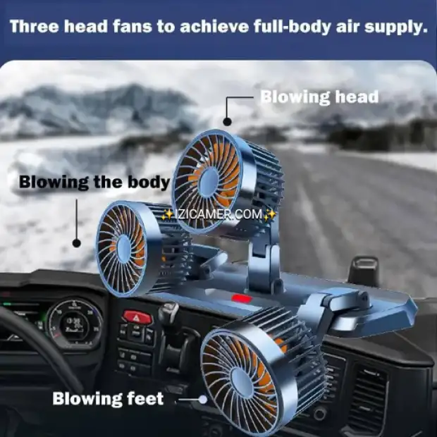 Ventilateur voiture 3 pièces | IZICAMER