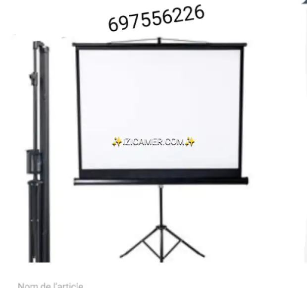 Écran de Video Projection avec Trepied