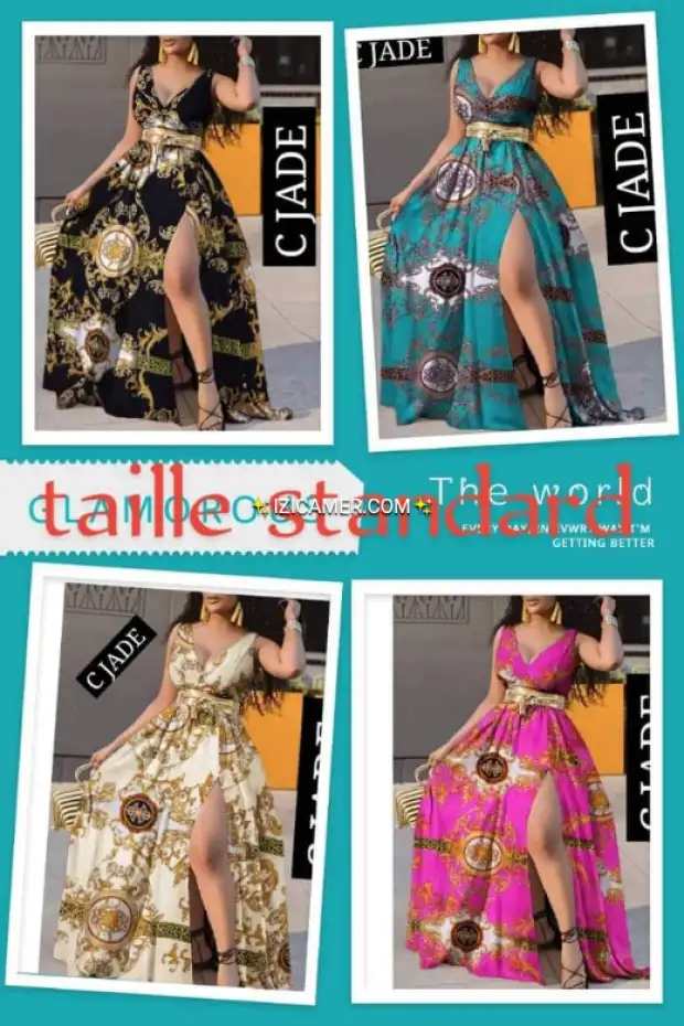 Robe longue avec fente
