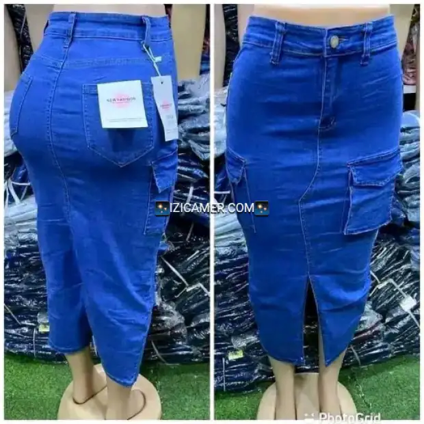 Jupes jeans avec fente