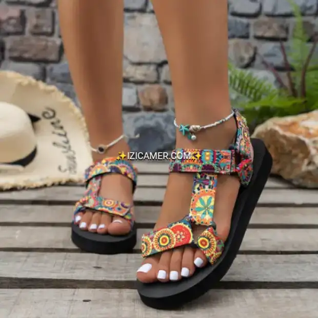Pieds nus élégant, décontracté