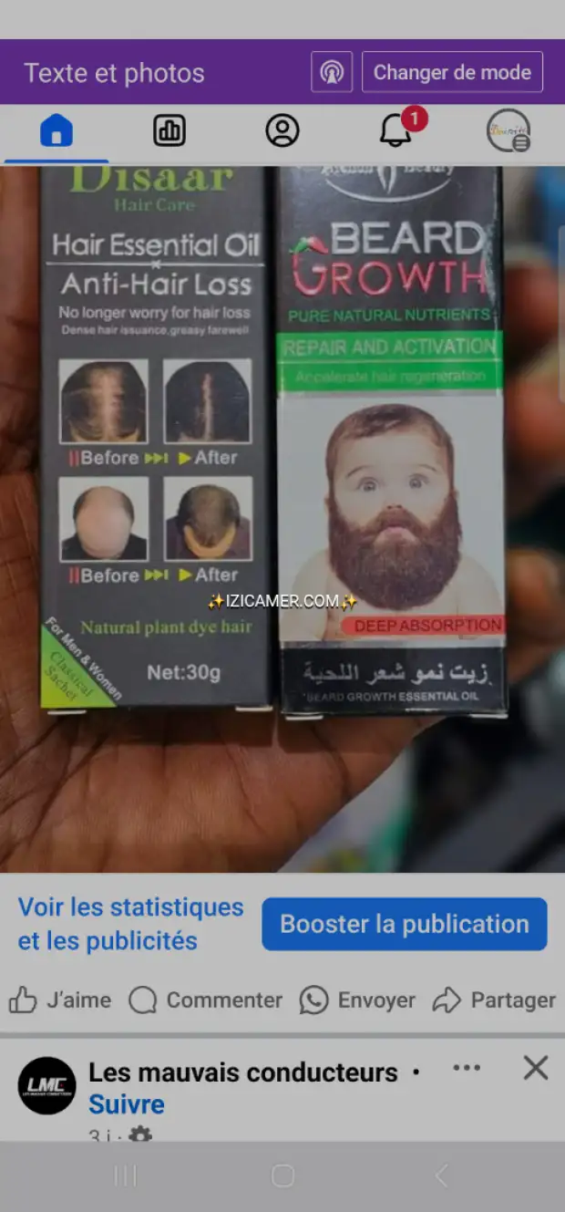 huile de Cheveux Arabes
