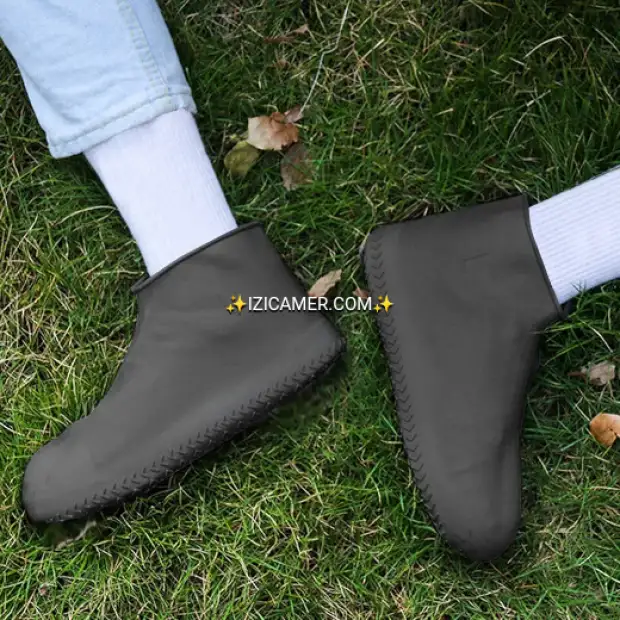 PROTÈGE CHAUSSURES EN SILICONE ANTIDÉRAPANT RÉUTILISABLE POUR LA PLUIE | IZICAMER
