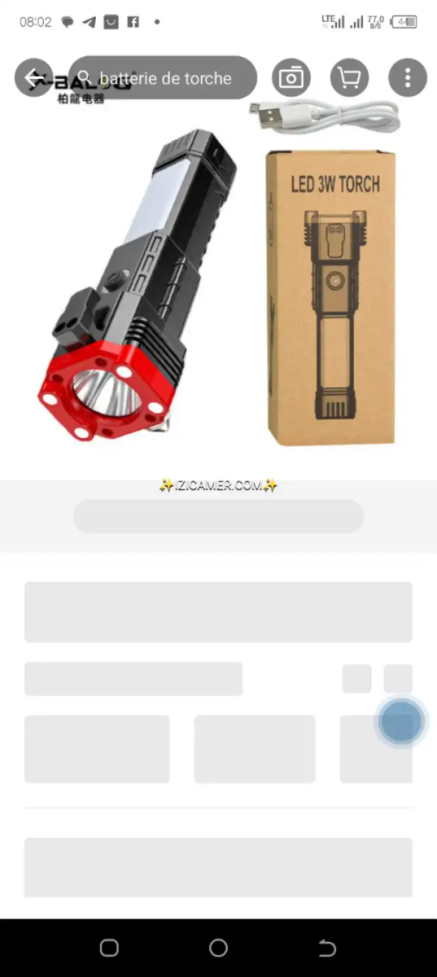 LAMPE TORCHE LED RECHARGEABLE MULTIFONCTION | IZICAMER