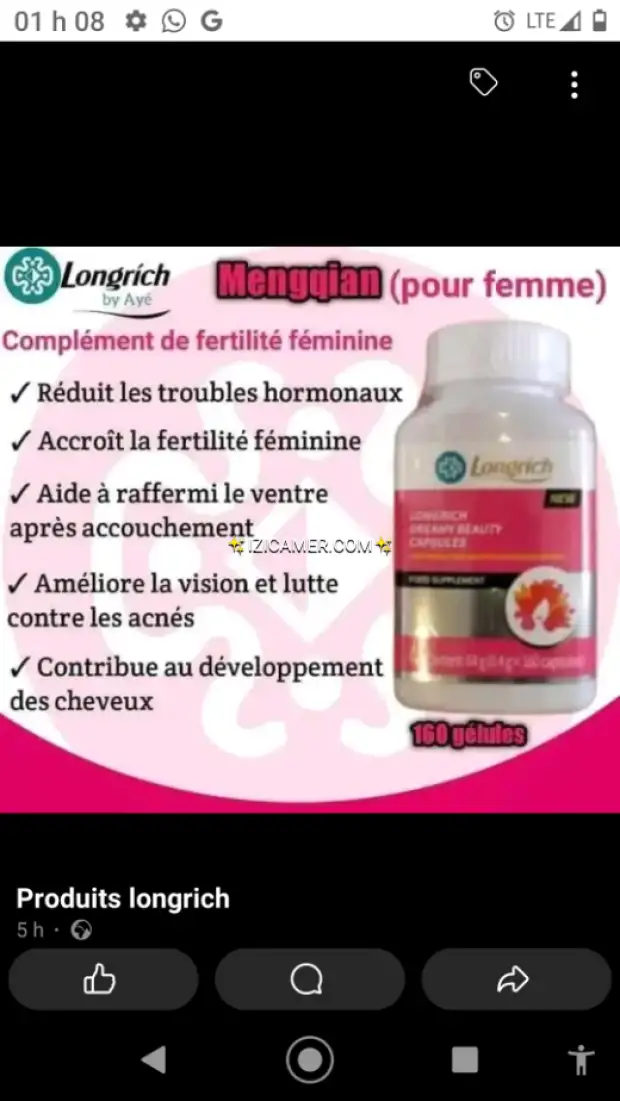 Fertilité, booste la libido chez la femme